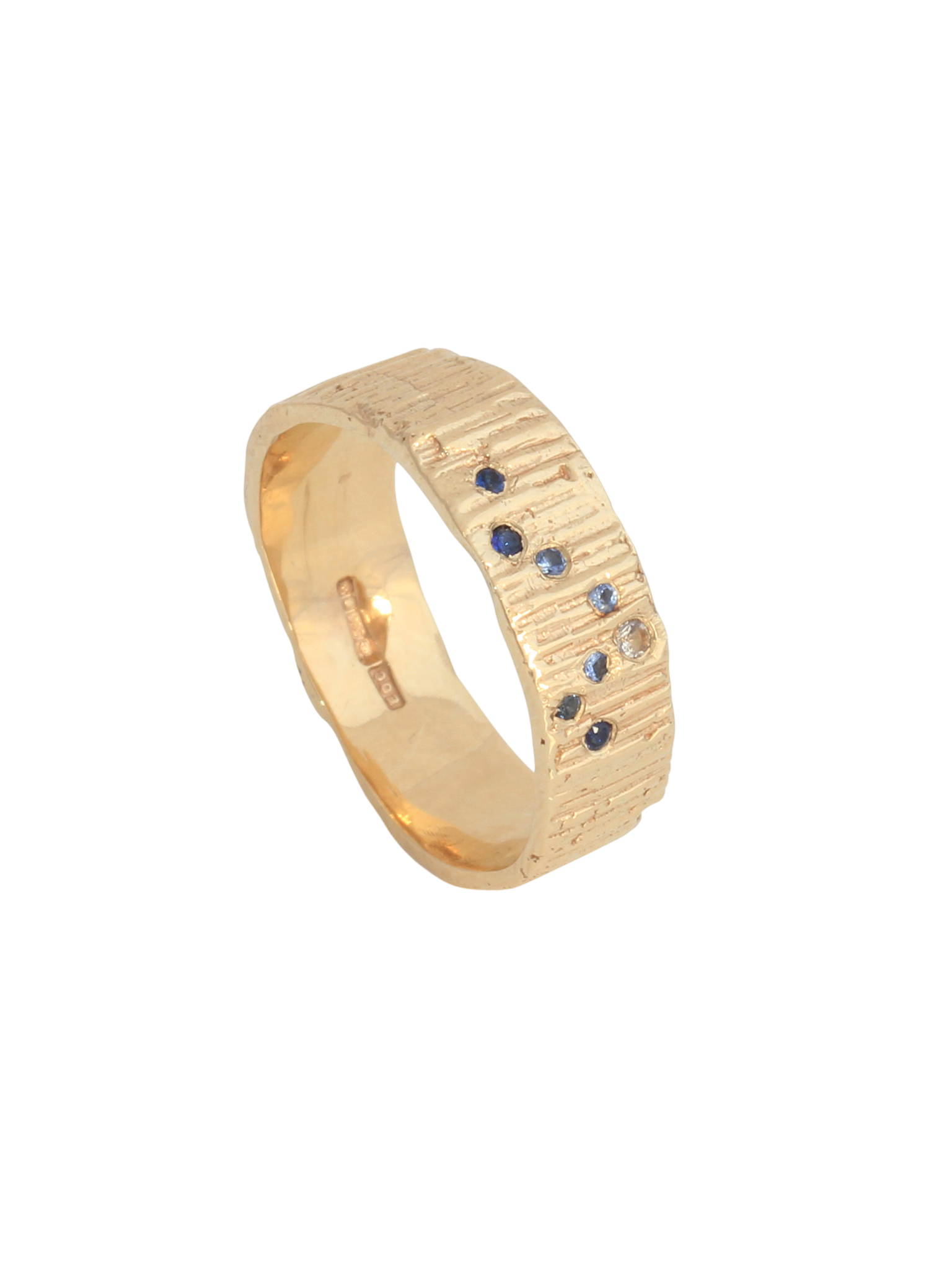 Wave Crest Sapphire Ring